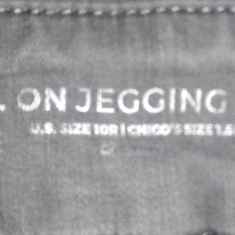 Chico's Light Gray Embroidered Jeggings - Picture 7 of 8